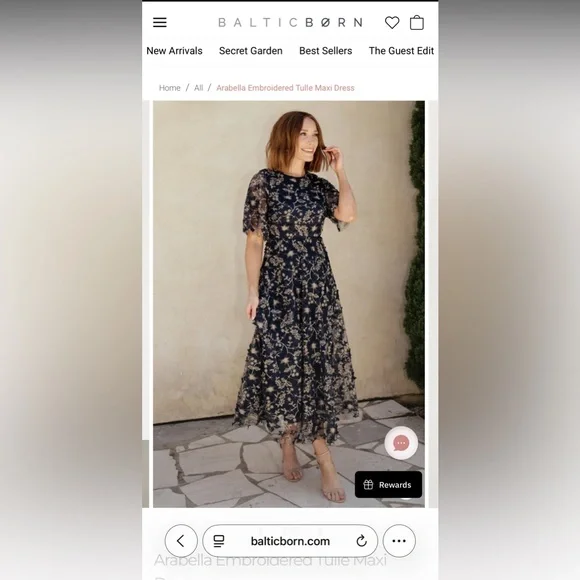 Baltic Born Navy and Gold Maxi Dress - Picture 8 of 10